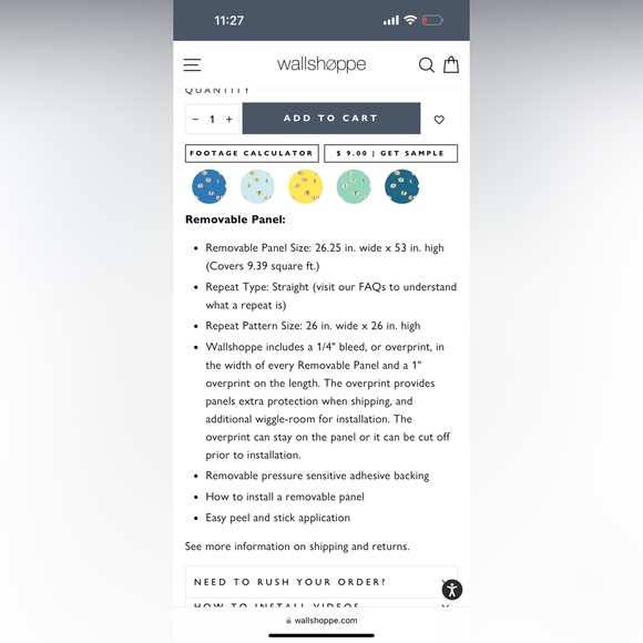 Anthro Wallshoppe Rosa Fish Sky Wallpaper Self Adhesive Anthropologie Peel Stick - Picture 6 of 6